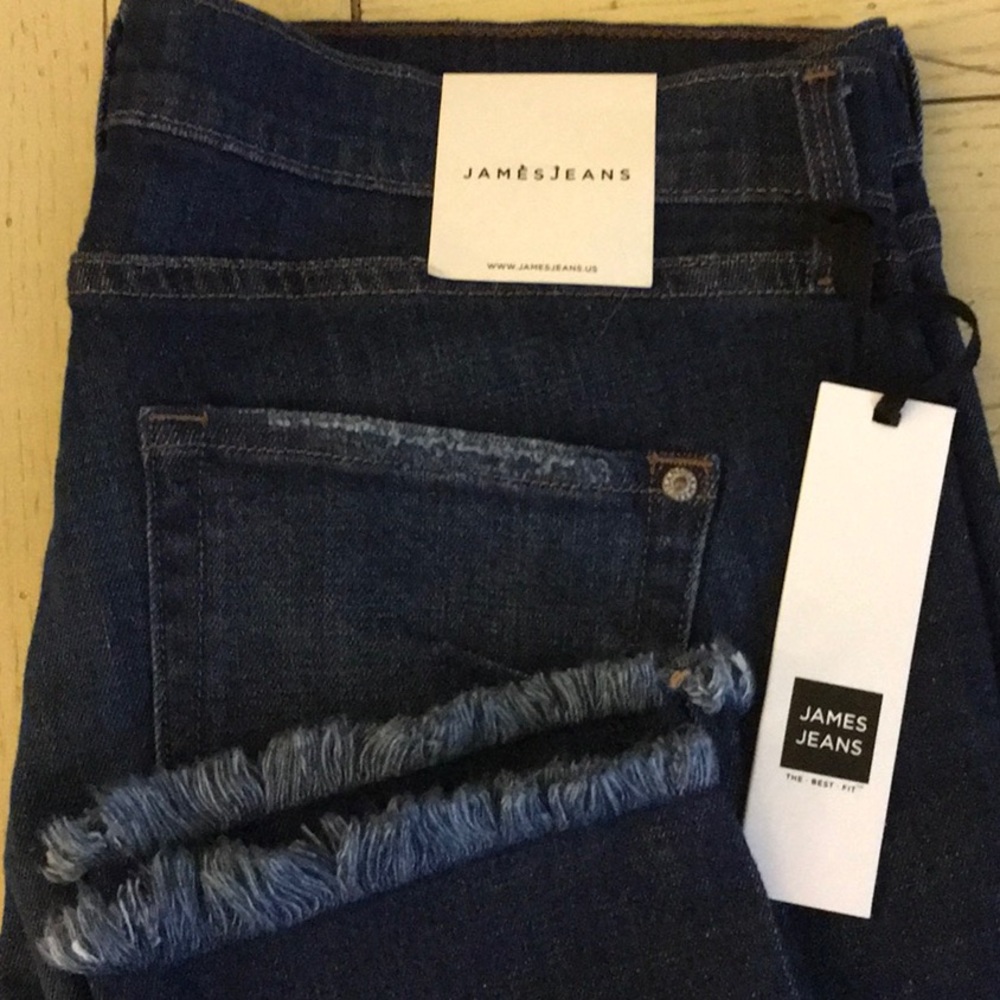 James Jeans Jesse Raw Hem Boyfriend Jeans.